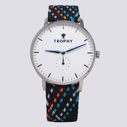 Blue & White / Multicolor Perlon - Trophy Watch Company