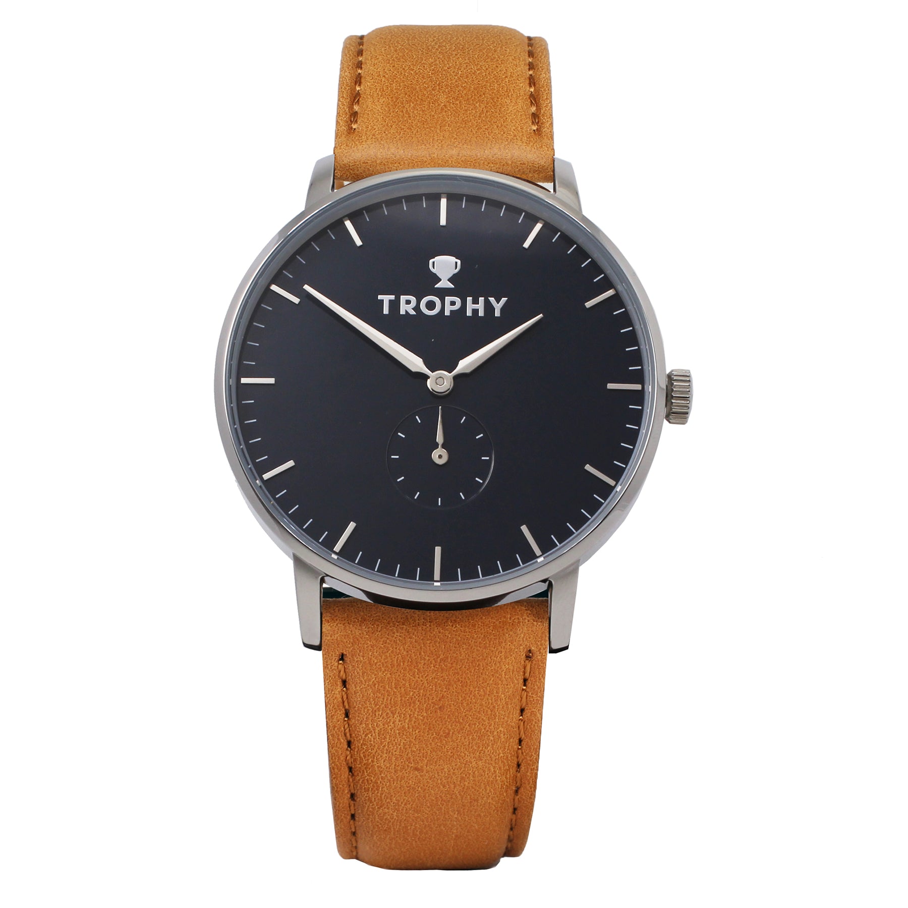 Navy & Silver / Tan Leather - Trophy Watch Company