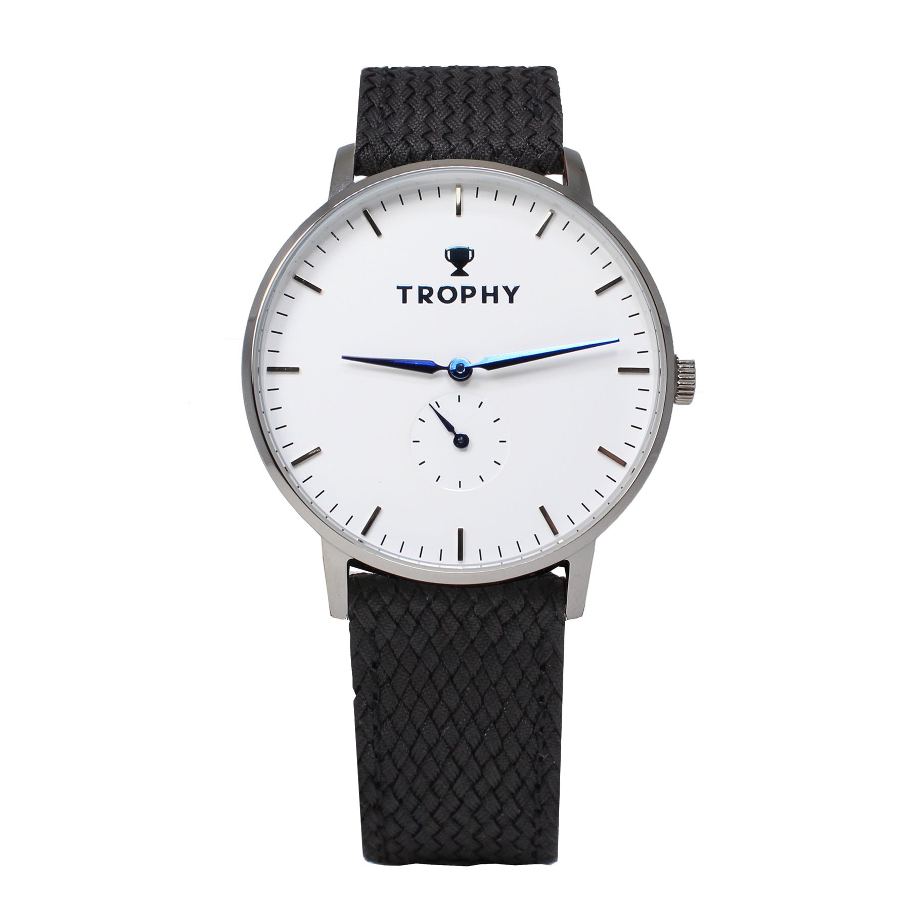 Blue & White / Black Perlon - Trophy Watch Company