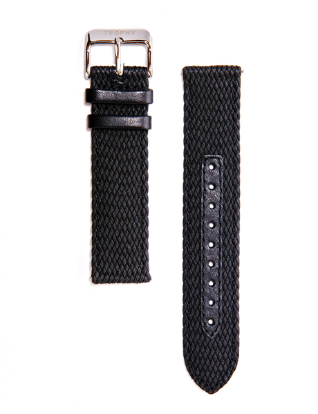 Black perlon strap - Trophy Watch Company