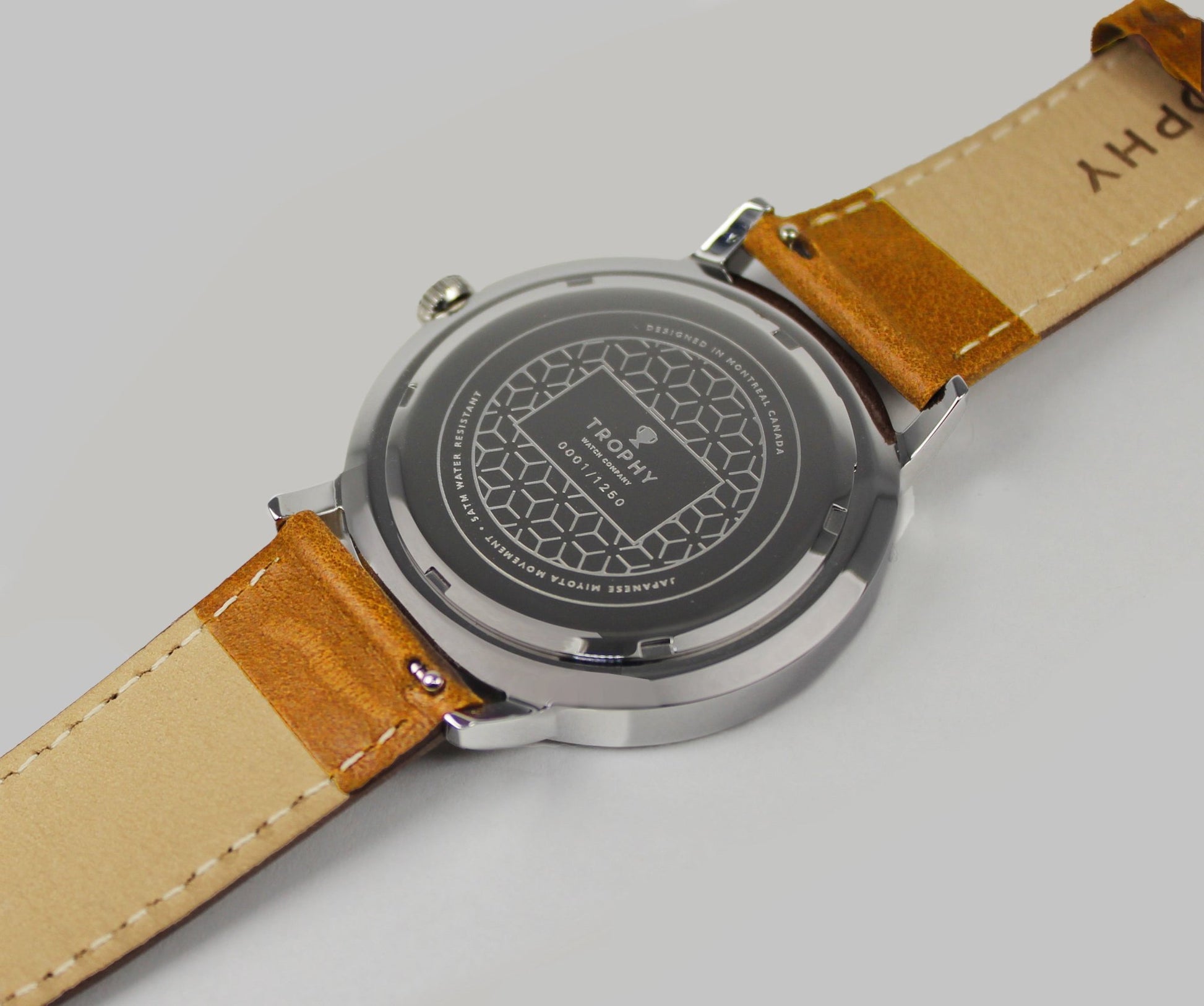 Navy & Silver / Tan Leather - Trophy Watch Company